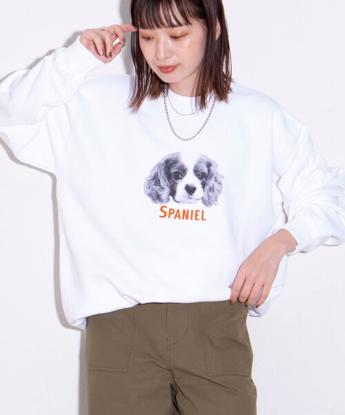 GLOSTER（グロスター）の「【新柄追加】【GLOSTER/グロスター】DOG&CAT 犬猫プリント クルーネックスウェット（スウェット・メンズ・ホワイト系その他2/グレー系その他/グレー系その他2/グレー系その他3/グレー系その他4/ホワイト系その他・S/M/L）」の13枚目の写真