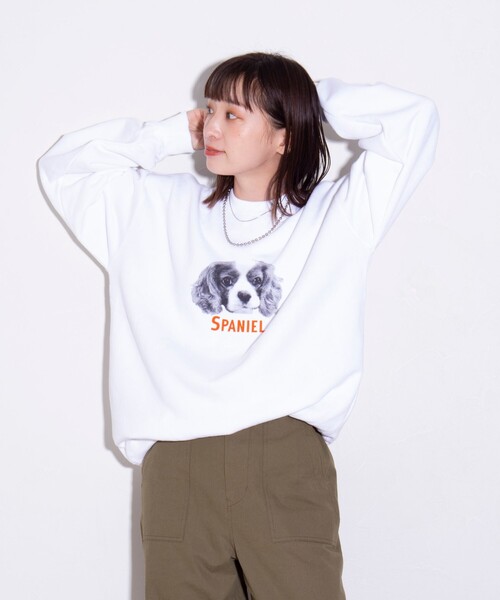 GLOSTER（グロスター）の「【新柄追加】【GLOSTER/グロスター】DOG&CAT 犬猫プリント クルーネックスウェット（スウェット・メンズ・ホワイト系その他2/グレー系その他/グレー系その他2/グレー系その他3/グレー系その他4/ホワイト系その他・S/M/L）」の14枚目の写真