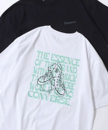 CONVERSE/コンバース COOLMAX/吸水速乾 バックプリント ロゴ ワンポイント 半袖Tシャツ/レディース メンズ