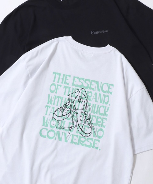 CONVERSE（コンバース）の「CONVERSE/コンバース COOLMAX/吸水速乾 バックプリント ロゴ ワンポイント 半袖Tシャツ/レディース メンズ（Tシャツ/カットソー・レディース・スミクロ/ブルー系その他/ホワイト系その他/ホワイト/オレンジ/ライトグレー/ブラック/ホワイト系その他2・M/LL/L）」の3枚目の写真