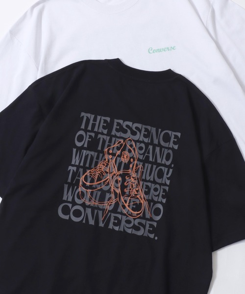 CONVERSE（コンバース）の「CONVERSE/コンバース COOLMAX/吸水速乾 バックプリント ロゴ ワンポイント 半袖Tシャツ/レディース メンズ（Tシャツ/カットソー・レディース・スミクロ/ブルー系その他/ホワイト系その他/ホワイト/オレンジ/ライトグレー/ブラック/ホワイト系その他2・M/LL/L）」の4枚目の写真