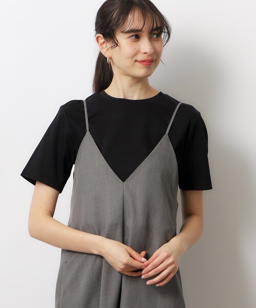 OPAQUE.CLIP(オペークドットクリップ)の「◆ベーシックTシャツ/SILKY SUPIMAコットン100%【イージーケア/洗濯機洗い可】(Tシャツ/カットソー・レディース・ホワイト/ピンク/ライトベージュ/ブラウン系その他/ブラック・36/42/40/38)」の15枚目の写真