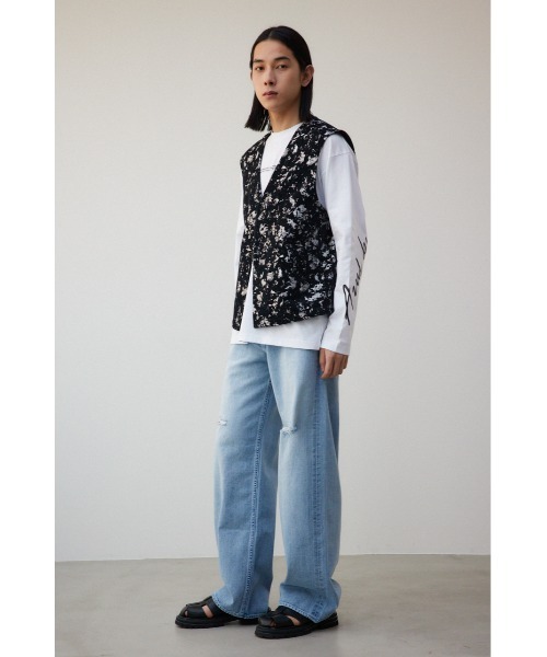 AZUL by moussy(アズールバイマウジー)の「ゴブランジャガードジレ(ベスト・メンズ・ブラック系その他・FREE)」の4枚目の写真