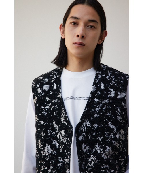 AZUL by moussy(アズールバイマウジー)の「ゴブランジャガードジレ(ベスト・メンズ・ブラック系その他・FREE)」の3枚目の写真