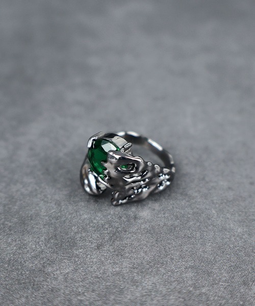 4INT.（フォイント）の「グリーンビジュー リング（リング・メンズ・グリーン・FREE）」の9枚目の写真