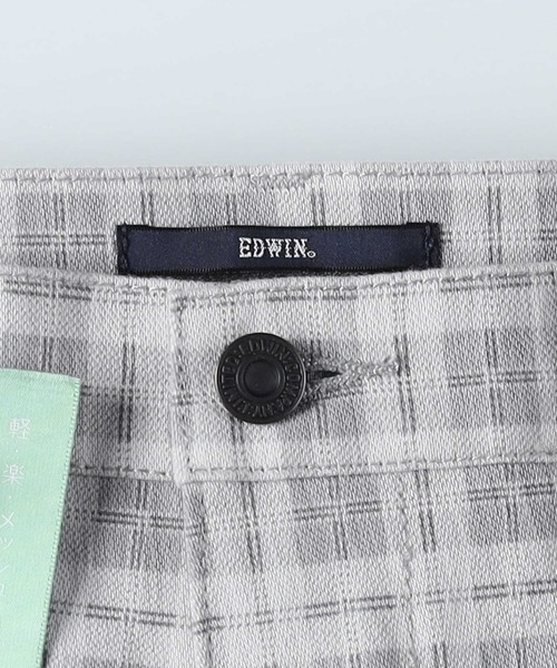EDWIN(エドウィン)の「【EDWIN】デニスラスリムテーパードパンツ(スラックス・メンズ・グレー×ホワイト・S/M/L/XL)」の6枚目の写真