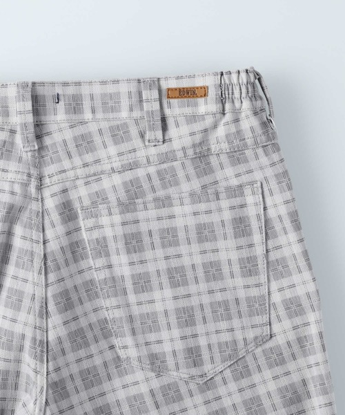 EDWIN(エドウィン)の「【EDWIN】デニスラスリムテーパードパンツ(スラックス・メンズ・グレー×ホワイト・S/M/L/XL)」の3枚目の写真