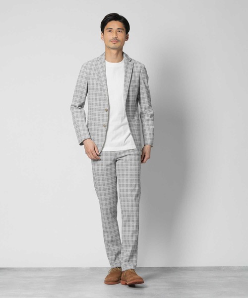 EDWIN(エドウィン)の「【EDWIN】デニスラスリムテーパードパンツ(スラックス・メンズ・グレー×ホワイト・S/M/L/XL)」の12枚目の写真
