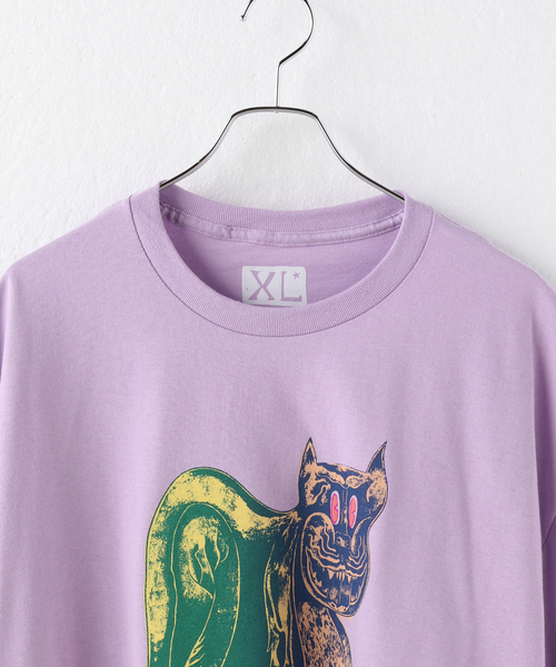 JOINT WORKS(ジョイントワークス)の「【Time change generator/タイムチェンジジェネレーター】 CAT PURPLE(Tシャツ/カットソー・メンズ・パープル・X-LARGE)」の3枚目の写真