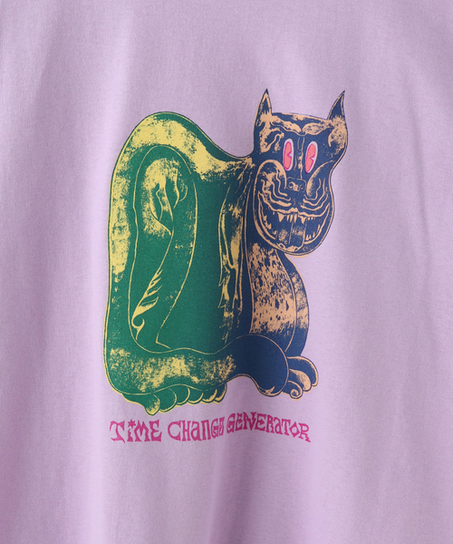 JOINT WORKS(ジョイントワークス)の「【Time change generator/タイムチェンジジェネレーター】 CAT PURPLE(Tシャツ/カットソー・メンズ・パープル・X-LARGE)」の10枚目の写真