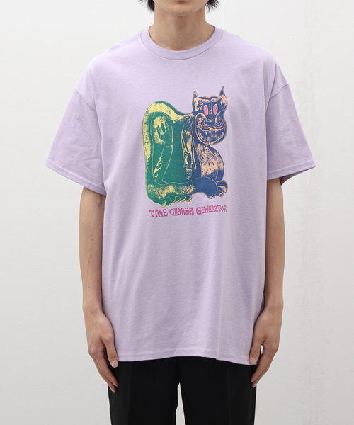 JOINT WORKS(ジョイントワークス)の「【Time change generator/タイムチェンジジェネレーター】 CAT PURPLE(Tシャツ/カットソー・メンズ・パープル・X-LARGE)」の14枚目の写真