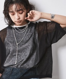 CHIC STYLE | 大きいサイズ シアーニットトップス シックスタイル(ニット/セーター)