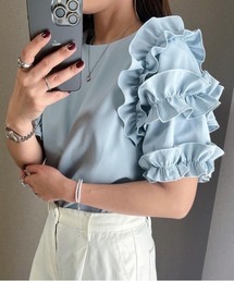 ランダムフリルスリーブプルオーバー