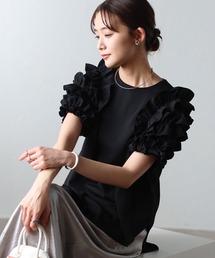 each | ランダムフリルスリーブプルオーバー(Tシャツ/カットソー)