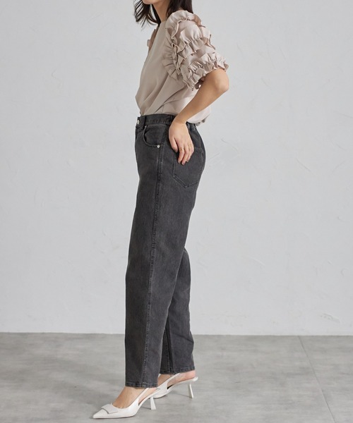 each（イーチ）の「ランダムフリルスリーブプルオーバー（Tシャツ/カットソー・レディース・ホワイト/ピンク/ブラック/サックスブルー・FREE）」の12枚目の写真