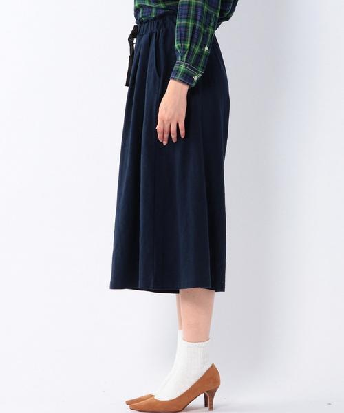 coen（コーエン）の「スラブタックガウチョパンツ（その他パンツ・レディース・オリーブ/ネイビー・MEDIUM/LARGE）」の5枚目の写真
