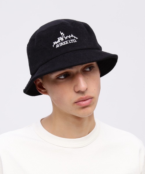 AVIREX（アヴィレックス）の「PILE BUCKET HAT / パイル バケットハット / AVIREX / アヴィレックス（ハット・メンズ・ブラック/サックスブルー・FREE）」の2枚目の写真