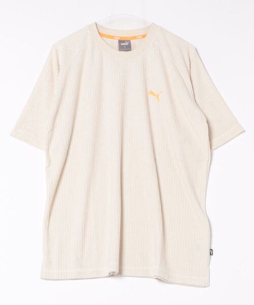 PUMA(プーマ)の「《PUMA》SUMMER PACK パイル Tシャツ(Tシャツ/カットソー・メンズ・ブラック/ホワイト系その他/ブルー・L/M/S/XL)」の2枚目の写真