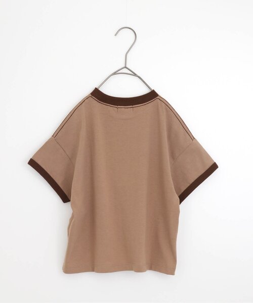 p.premier（ピードットプルミエ）の「【ジュニア対応】アイスちょーだいグラフィックリンガー半袖Tシャツ（Tシャツ/カットソー・キッズ・オフホワイト/ブラウン/ピンク・120/80/110/100/90/140/130）」の8枚目の写真