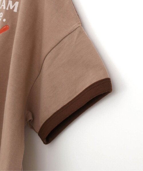 p.premier（ピードットプルミエ）の「【ジュニア対応】アイスちょーだいグラフィックリンガー半袖Tシャツ（Tシャツ/カットソー・キッズ・オフホワイト/ブラウン/ピンク・120/80/110/100/90/140/130）」の13枚目の写真