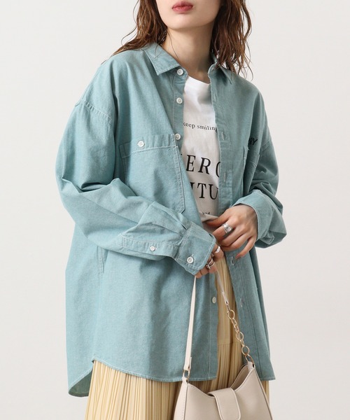 GERRY(ジェリー)の「GERRY ダンガリー ワーク 長袖 シャツ(シャツ/ブラウス・メンズ・ネイビー/ホワイト/ミント/ブルー・L/M/LL)」の3枚目の写真
