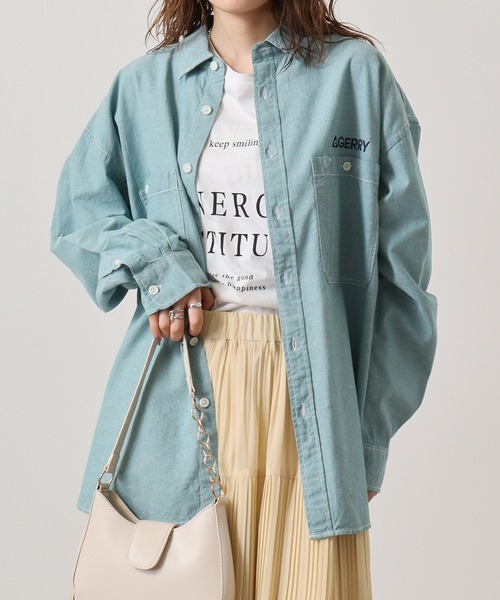 GERRY(ジェリー)の「GERRY ダンガリー ワーク 長袖 シャツ(シャツ/ブラウス・メンズ・ネイビー/ホワイト/ミント/ブルー・L/M/LL)」の17枚目の写真