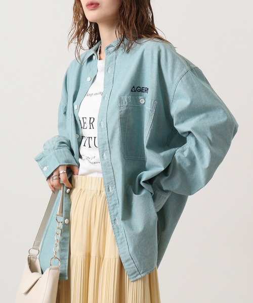 GERRY(ジェリー)の「GERRY ダンガリー ワーク 長袖 シャツ(シャツ/ブラウス・メンズ・ネイビー/ホワイト/ミント/ブルー・L/M/LL)」の18枚目の写真