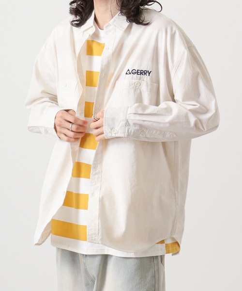 GERRY(ジェリー)の「GERRY ダンガリー ワーク 長袖 シャツ(シャツ/ブラウス・メンズ・ネイビー/ホワイト/ミント/ブルー・L/M/LL)」の5枚目の写真
