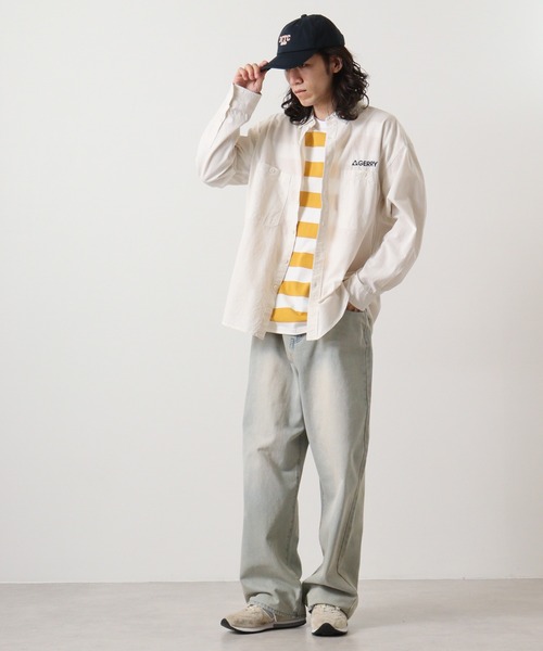 GERRY(ジェリー)の「GERRY ダンガリー ワーク 長袖 シャツ(シャツ/ブラウス・メンズ・ネイビー/ホワイト/ミント/ブルー・L/M/LL)」の8枚目の写真
