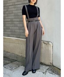 MURUA | 【SET UP対応】フェイクレザーベルトサスペンダーパンツ(その他パンツ)