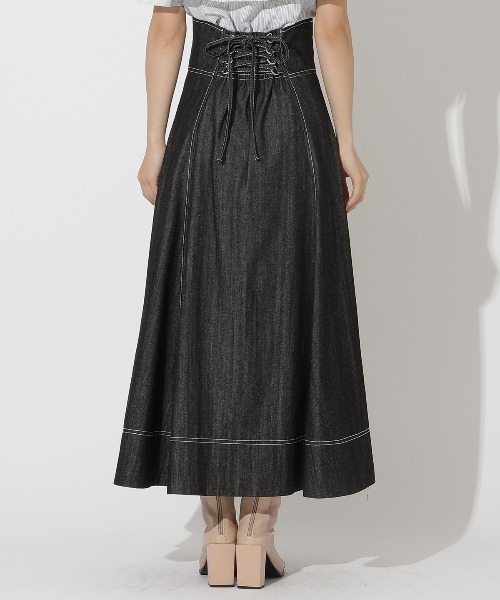 アンドクチュール and couture フロントジップデニムスカート アンドクチュール AND COUTURE フロントジップデニムスカート