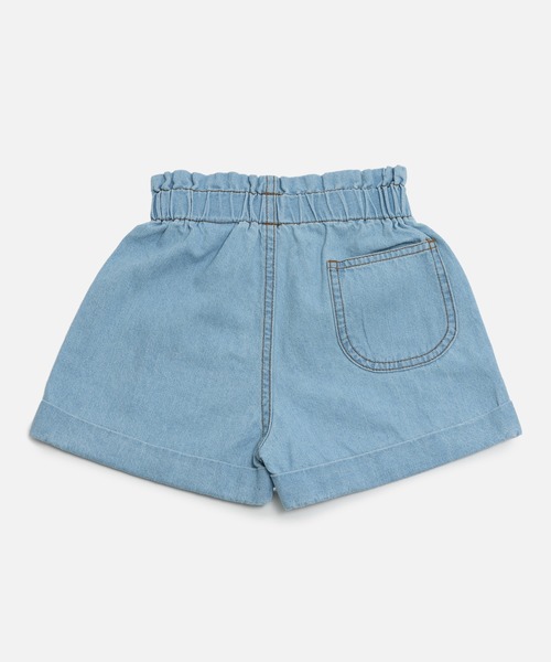 chil2(チルツー)の「ダンガリーショートパンツ(デニムパンツ・キッズ・ブルー/ネイビー・80cm/90cm/100cm/110cm/120cm/130cm/140cm)」の4枚目の写真