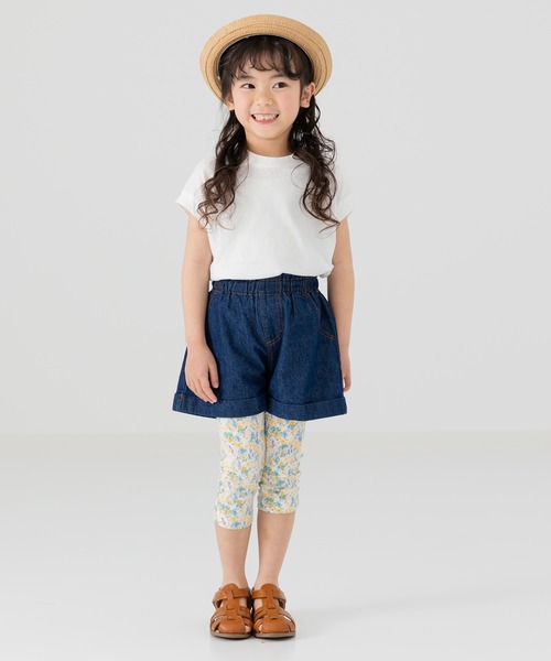 chil2(チルツー)の「ダンガリーショートパンツ(デニムパンツ・キッズ・ブルー/ネイビー・80cm/90cm/100cm/110cm/120cm/130cm/140cm)」の18枚目の写真