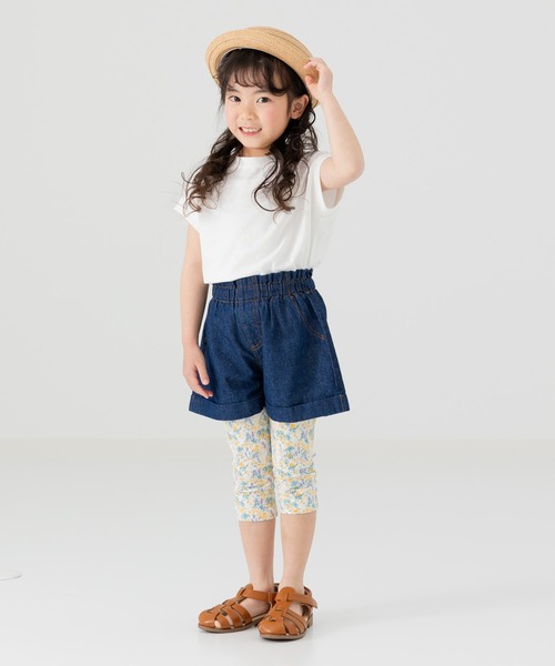 chil2(チルツー)の「ダンガリーショートパンツ(デニムパンツ・キッズ・ブルー/ネイビー・80cm/90cm/100cm/110cm/120cm/130cm/140cm)」の19枚目の写真