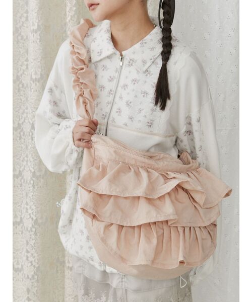 merry jenny（メリージェニー）の「くしゅくしゅショルダーフリルbag（ショルダーバッグ・レディース・ブラック/ブルー/ピンク・FREE）」の3枚目の写真