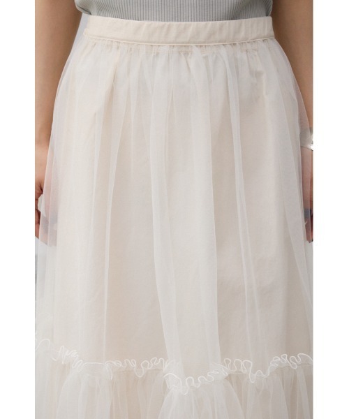 AZUL by moussy（アズールバイマウジー）の「チュールスカート（スカート・レディース・ブラック/オフホワイト・FREE）」の21枚目の写真