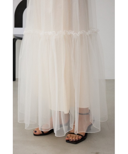 AZUL by moussy（アズールバイマウジー）の「チュールスカート（スカート・レディース・ブラック/オフホワイト・FREE）」の5枚目の写真