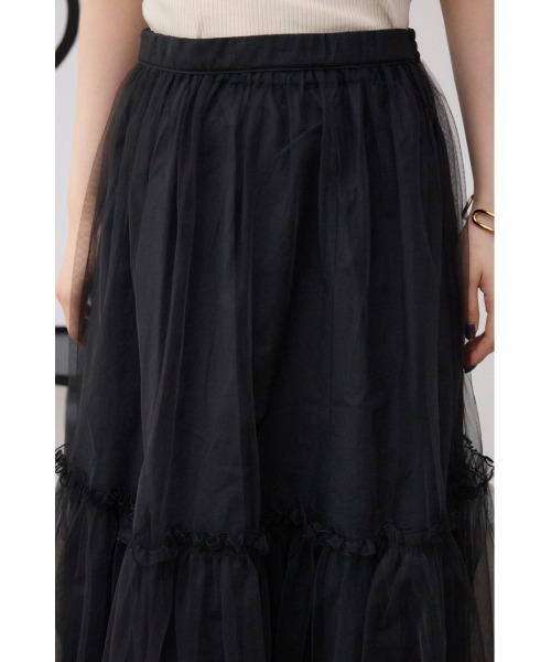 AZUL by moussy（アズールバイマウジー）の「チュールスカート（スカート・レディース・ブラック/オフホワイト・FREE）」の13枚目の写真