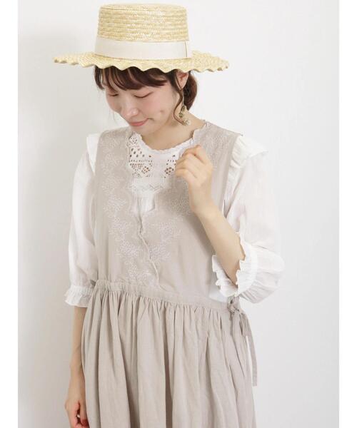 Samansa Mos2(サマンサ モスモス)の「【Sサイズ WEB限定】綿麻スカラップノースリーブワンピース(ワンピース・レディース・ブラック/ブルー/チャコールグレー/キナリ・S/M)」の17枚目の写真