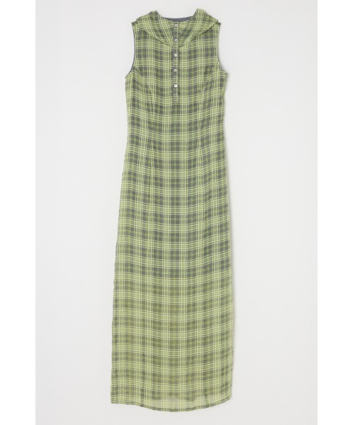 MOUSSY HOODIE SLEEVELESS CHECK ドレス MOUSSY | HOODIE SLEEVELESS CHECK ドレス (ワンピース(ロング