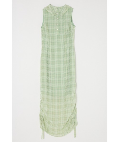MOUSSY HOODIE SLEEVELESS CHECK ドレス MOUSSY | HOODIE SLEEVELESS CHECK ドレス (ワンピース(ロング