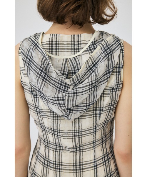 セール】HOODIE SLEEVELESS CHECK ドレス（ワンピース）｜MOUSSY