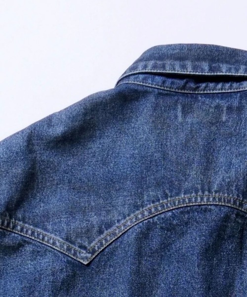TMT（ティーエムティー）の「10oz DENIM SHIRTS（シャツ/ブラウス・メンズ・ライトインディゴブルー/インディゴブルー・MEDIUM/SMALL/X-LARGE/LARGE）」の5枚目の写真