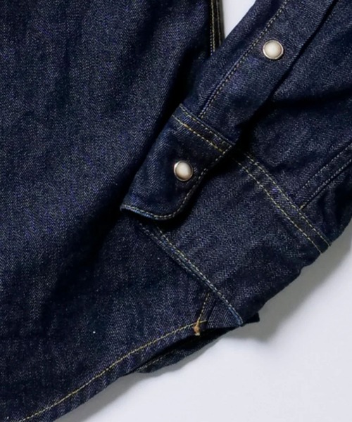 TMT（ティーエムティー）の「10oz DENIM SHIRTS（シャツ/ブラウス・メンズ・ライトインディゴブルー/インディゴブルー・MEDIUM/SMALL/X-LARGE/LARGE）」の14枚目の写真