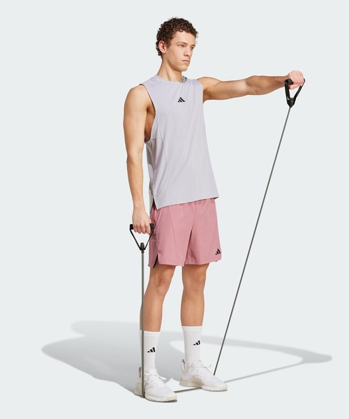 adidas（アディダス）の「Designed for Training ワークアウト タンクトップ / アディダス adidas（タンクトップ・メンズ・グレー/ブラック/ブルー・MEDIUM/SMALL/X-SMALL/XX-LARGE/3XL/LARGE/X-LARGE）」の7枚目の写真