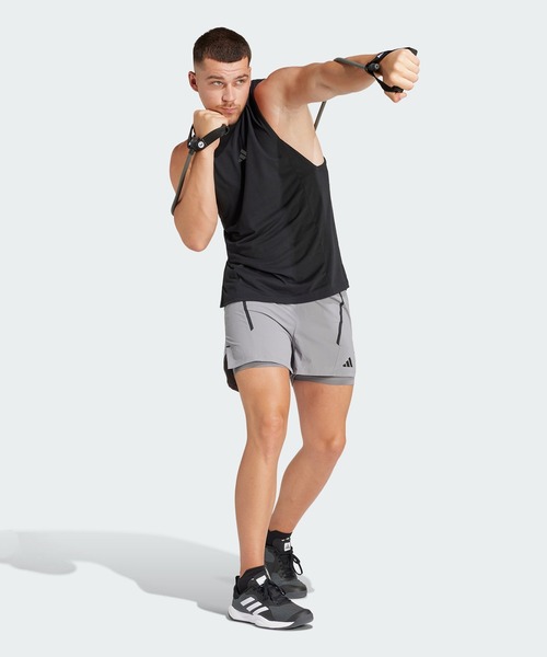 adidas（アディダス）の「Designed for Training ワークアウト タンクトップ / アディダス adidas（タンクトップ・メンズ・グレー/ブラック/ブルー・MEDIUM/SMALL/X-SMALL/XX-LARGE/3XL/LARGE/X-LARGE）」の19枚目の写真
