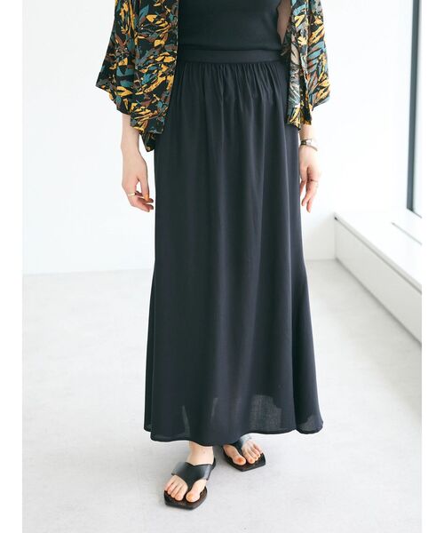 CRAFT STANDARD BOUTIQUE（クラフトスタンダードブティック）の「レーヨンマーメイドスカート（スカート・レディース・ブラック/サックスブルー・M/L）」の5枚目の写真