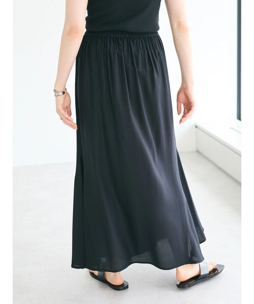 CRAFT STANDARD BOUTIQUE（クラフトスタンダードブティック）の「レーヨンマーメイドスカート（スカート・レディース・ブラック/サックスブルー・M/L）」の7枚目の写真