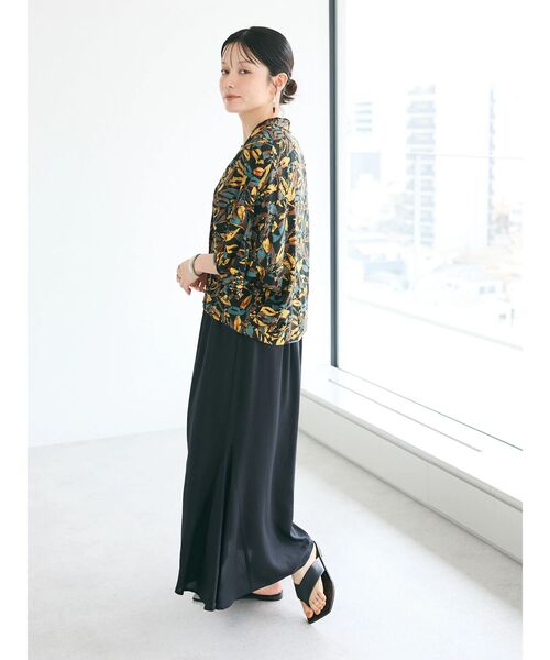 CRAFT STANDARD BOUTIQUE（クラフトスタンダードブティック）の「レーヨンマーメイドスカート（スカート・レディース・ブラック/サックスブルー・M/L）」の12枚目の写真