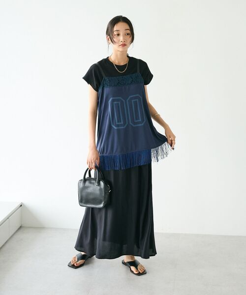 CRAFT STANDARD BOUTIQUE（クラフトスタンダードブティック）の「レーヨンマーメイドスカート（スカート・レディース・ブラック/サックスブルー・M/L）」の15枚目の写真